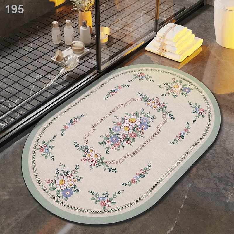 Phòng tắm phong cách Châu Âu thấm nước nhanh khô tấm lót sàn kích thước nhỏ tảo cát mềm thảm nhà vệ sinh cửa c