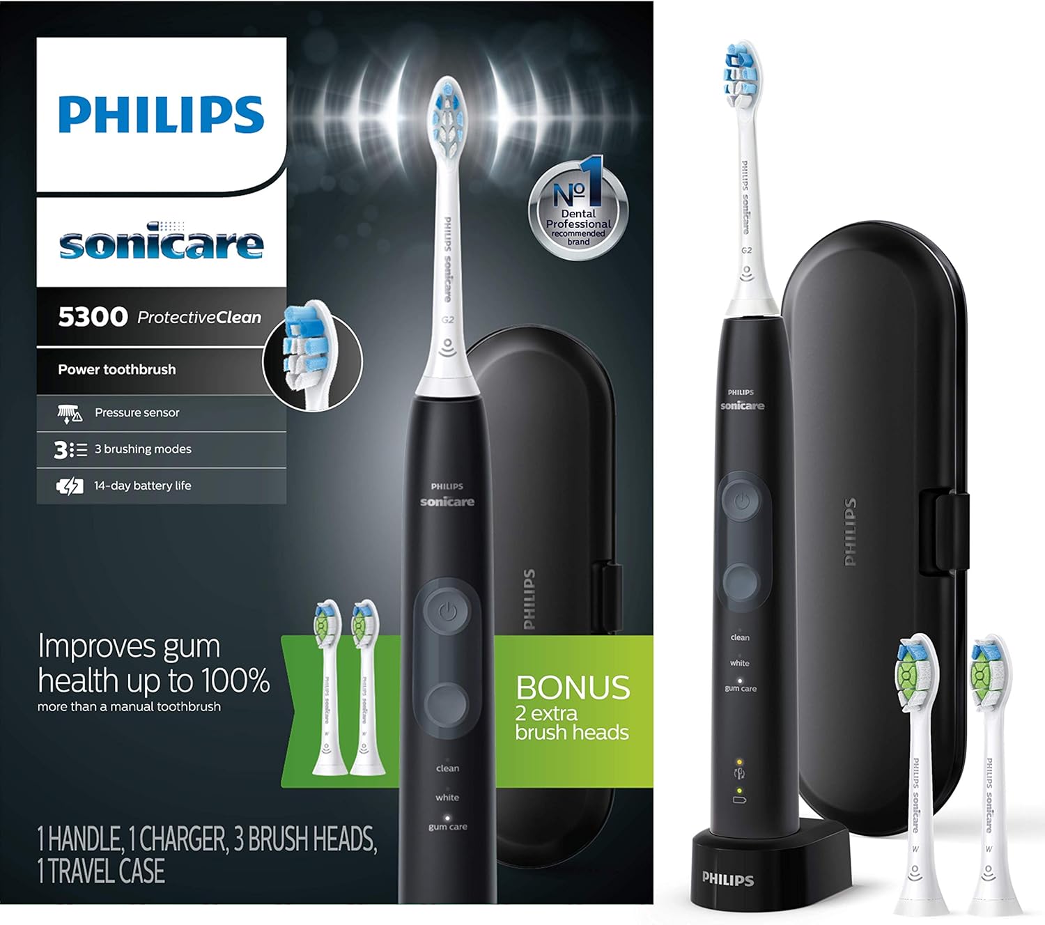 Bàn Chải Đánh Răng Điện Philips 5300 HX6423/34 hàng chính hãng