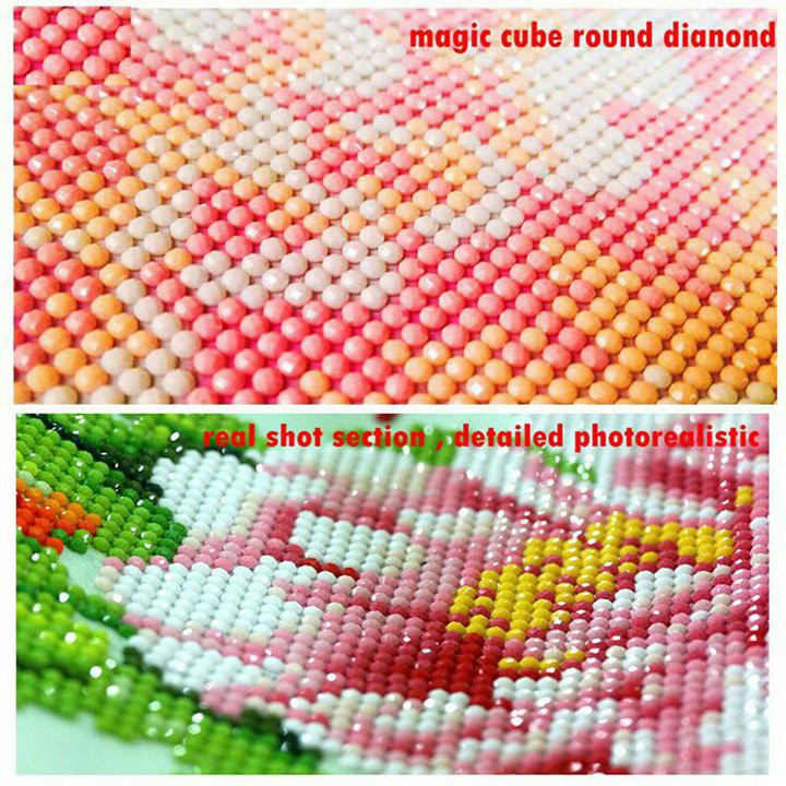 Tranh đính đá Lưu thủy sinh tài - tự đính