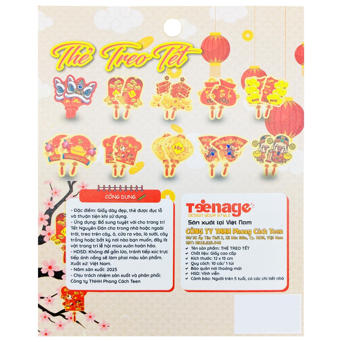 Bộ 10 Thẻ Treo Tết Bính Ngọ 2026 - Teenage 03