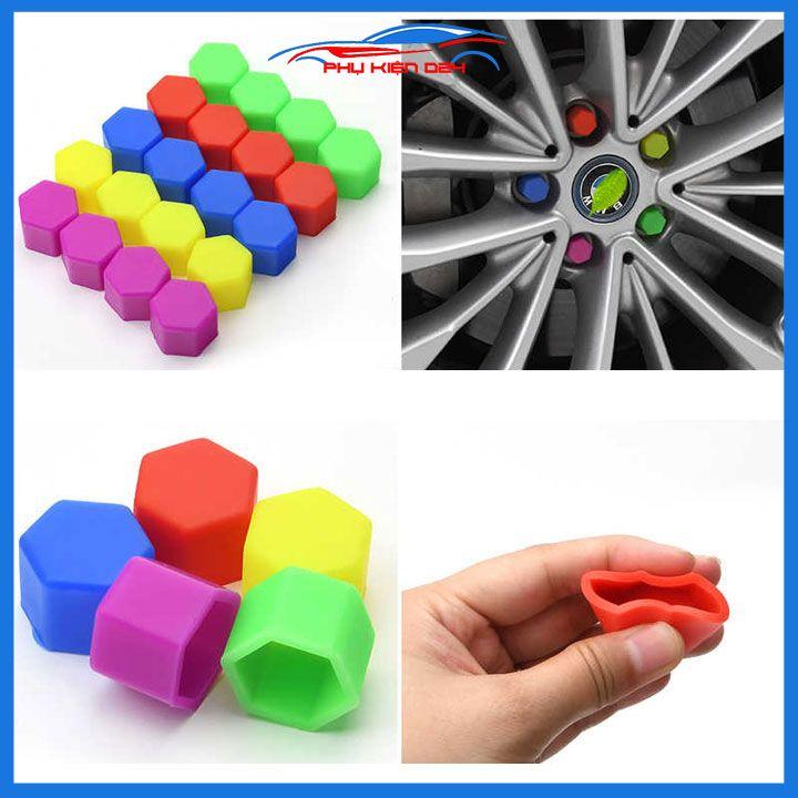 Bộ 20 chụp ốc lazang trang trí và bảo vệ ốc 19mm/21mm nhiều màu