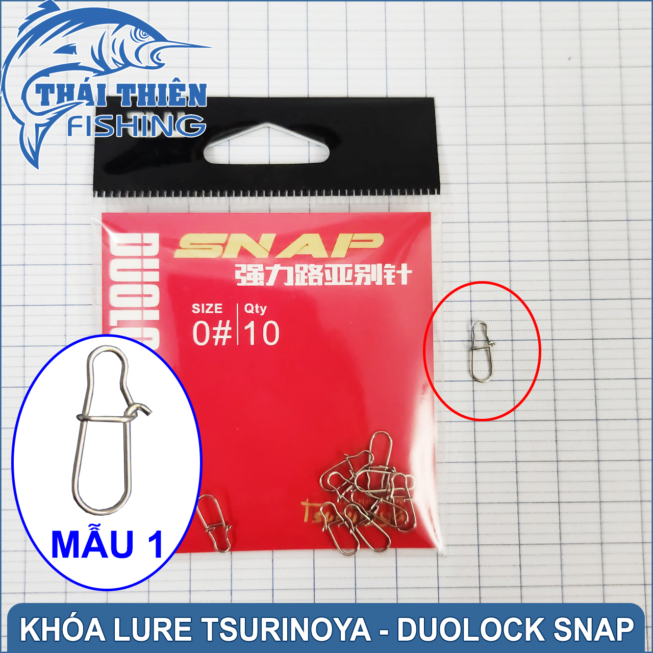 Khóa Câu Lure Tsurinoya Duolock Snap Vỉ 10 Cái Dùng Móc Mồi Câu Lure Cá Lóc Chẽm Mú