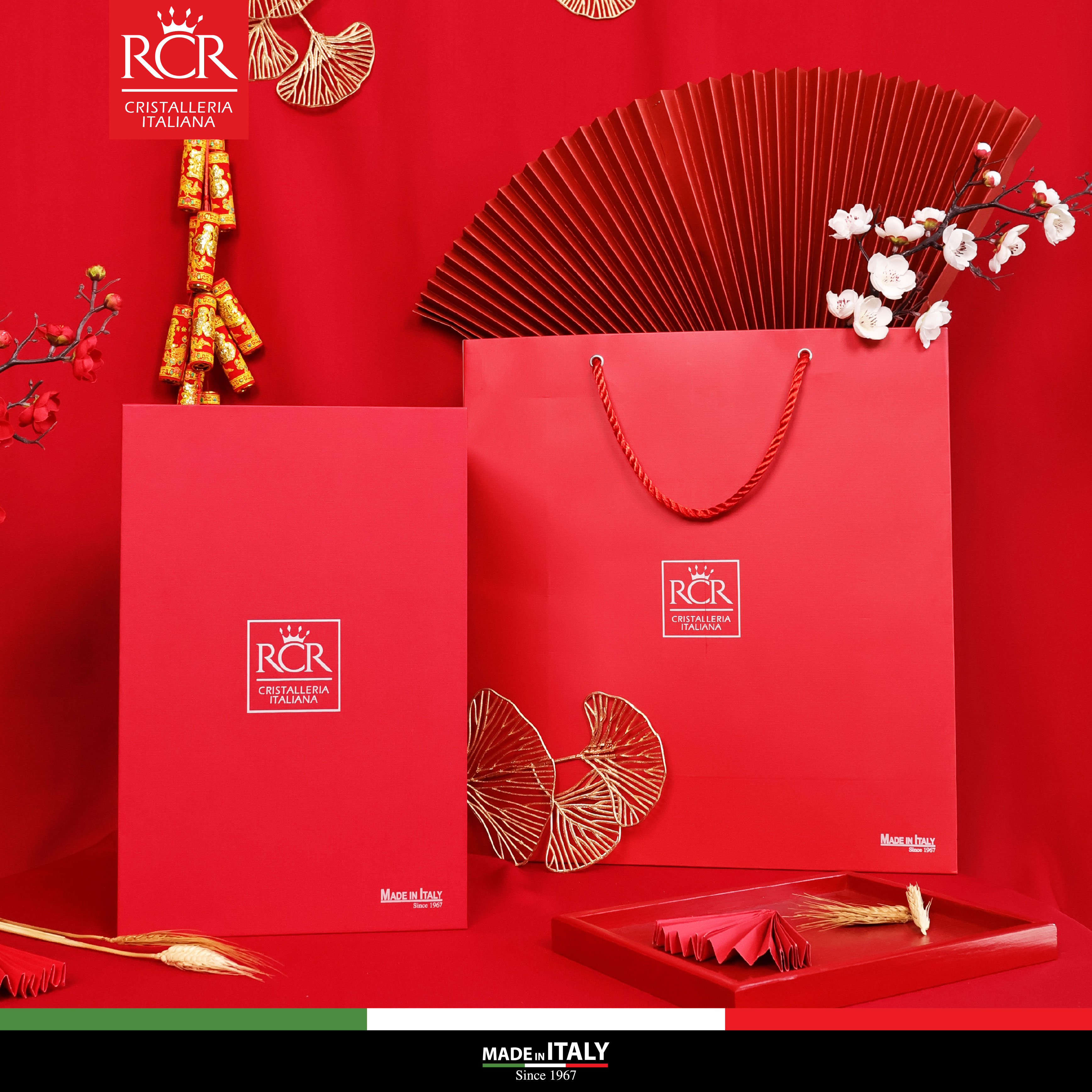 Bộ quà tặng RCR Ricco 01 Bình hoa Laurus 25cm