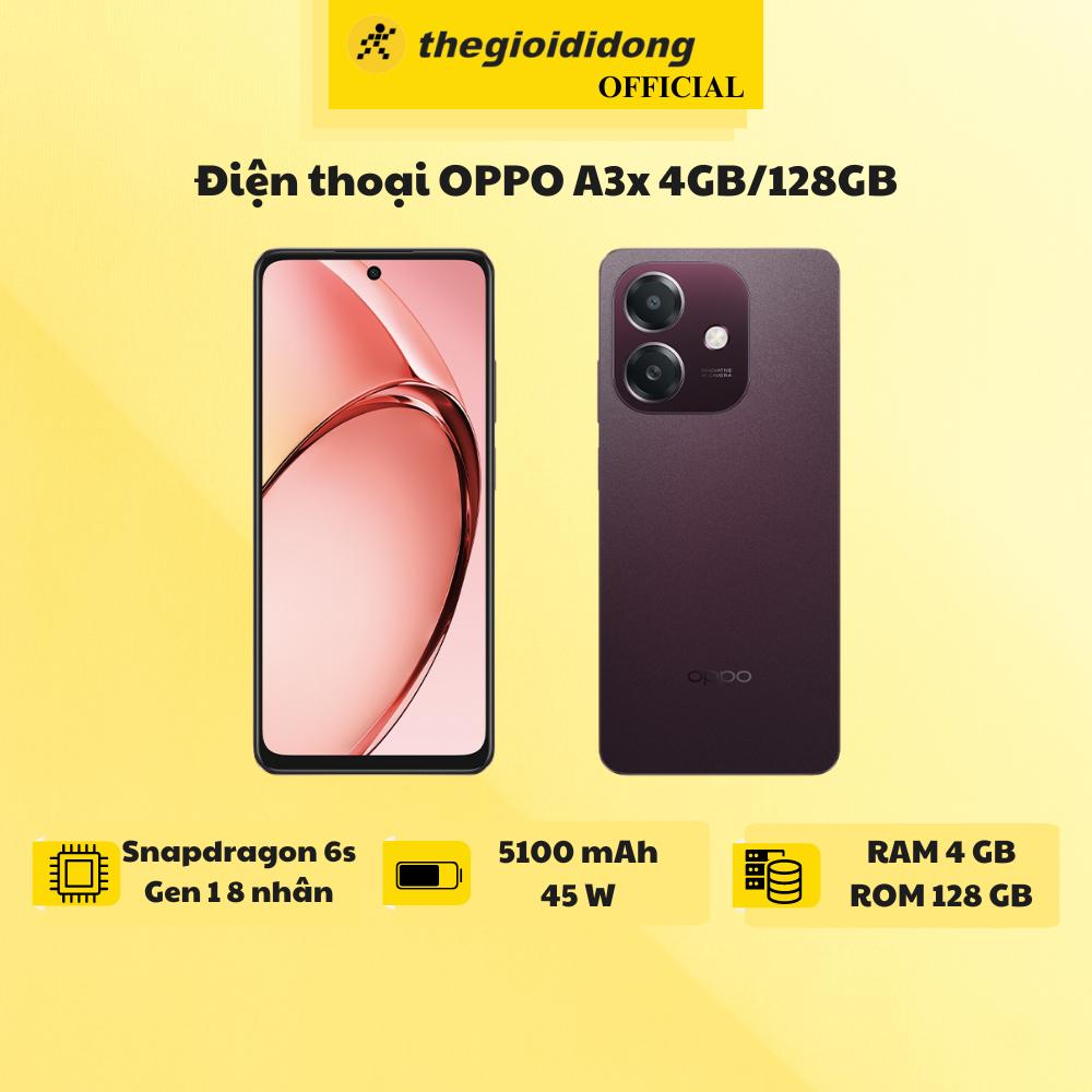 Điện thoại OPPO A3x 4GB/128GB - Hàng Chính Hãng