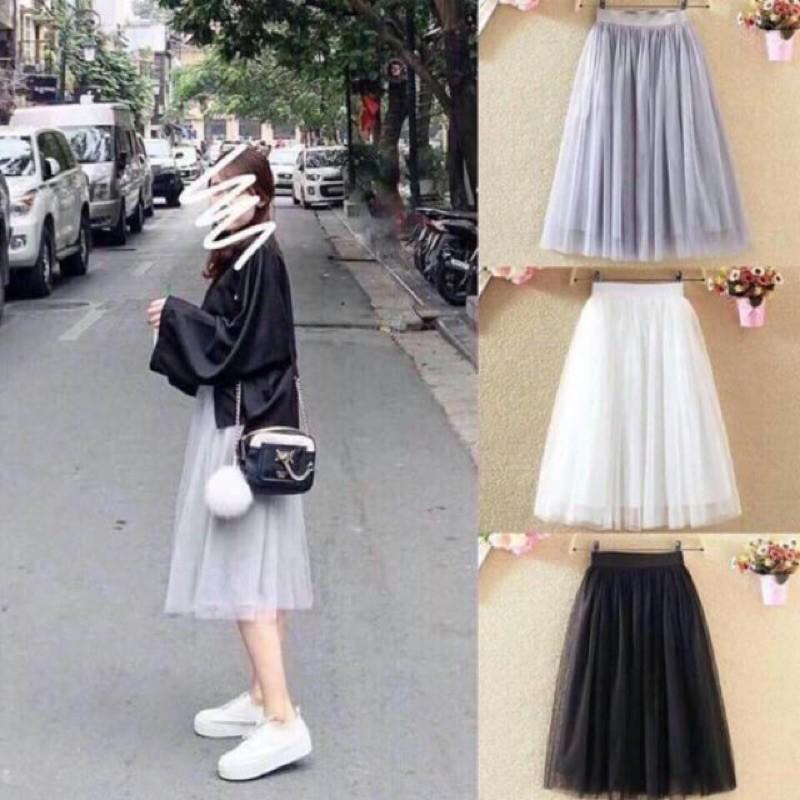 Chân váy lưới tutu 3 màu