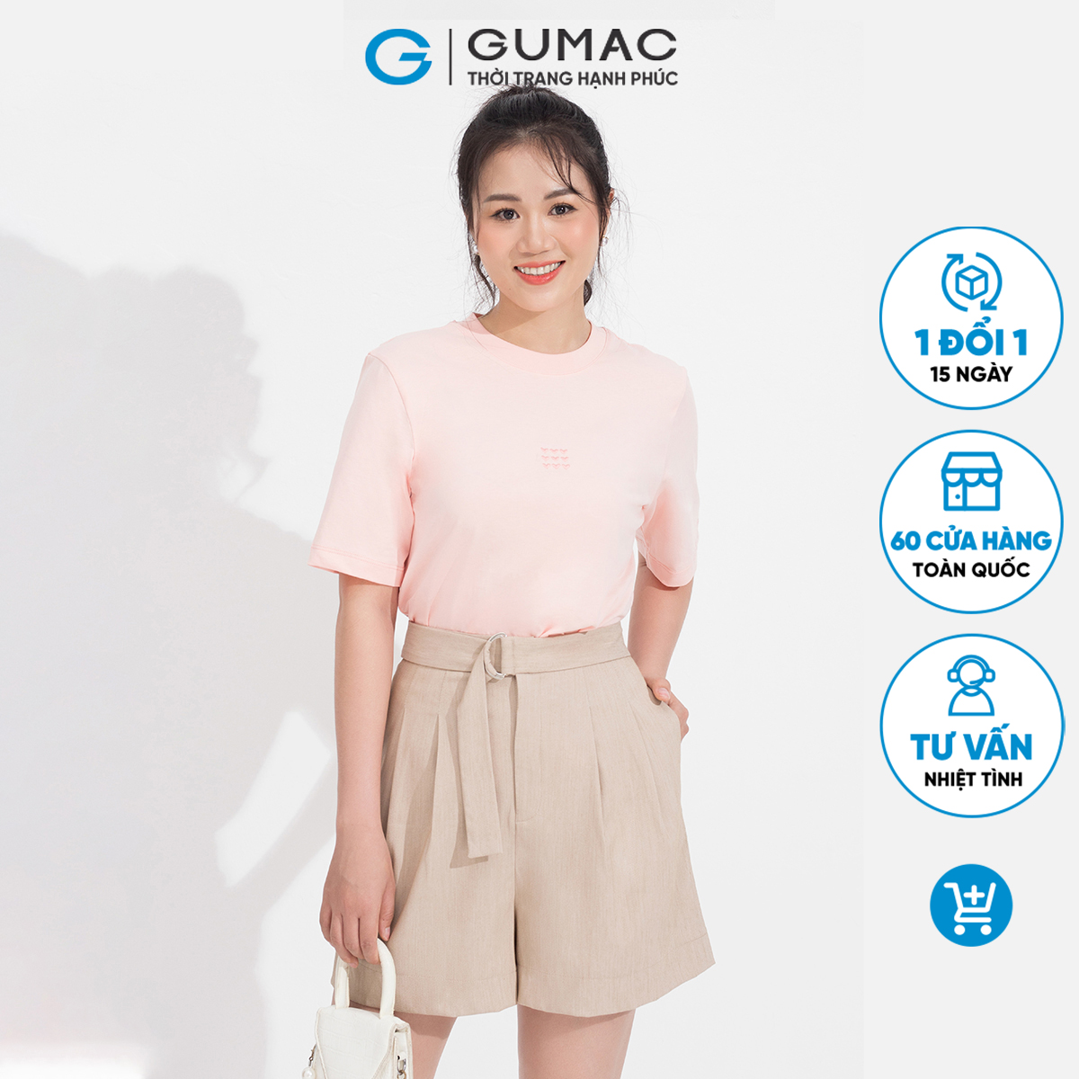 Quần dây lưng phối khoen GUMAC QD05042