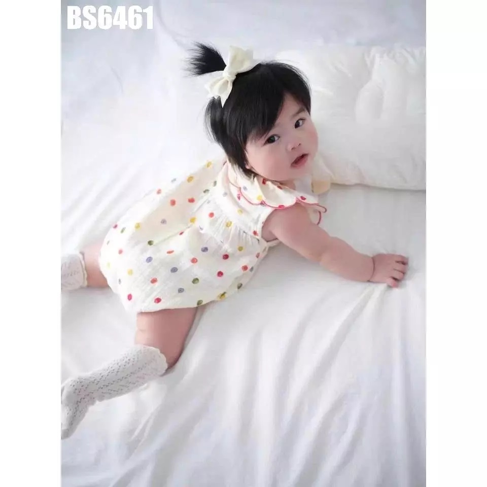 Body Chấm Bi Nhiều Màu Cho Bé Gái Sơ Sinh 1 2 Tuổi Từ 5-13kg Dành Cho Bé Gái