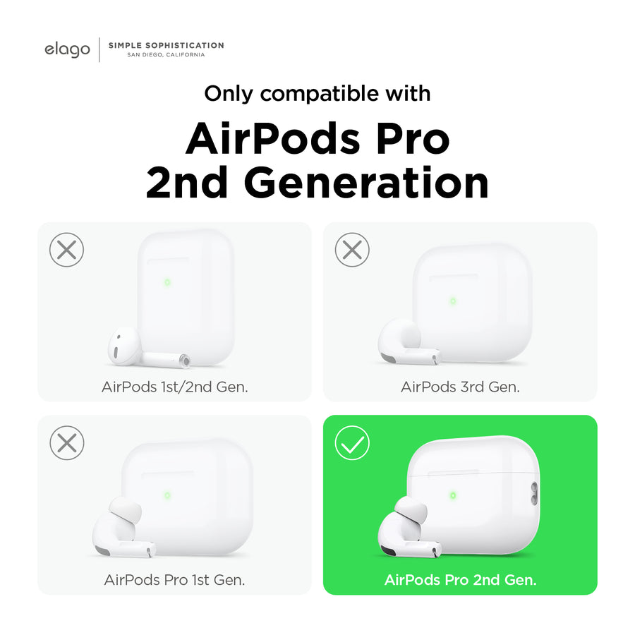 Ốp Elago Silicone Hang Case Trong Suốt Dành Cho Airpods Pro 2 - Hàng Chính Hãng