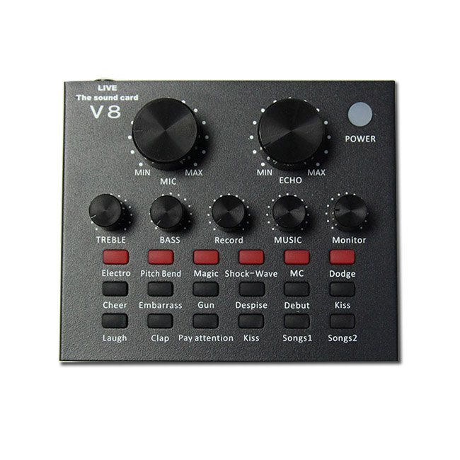 Combo V8 có bluetooth- mic thu âm bm900 woaichang