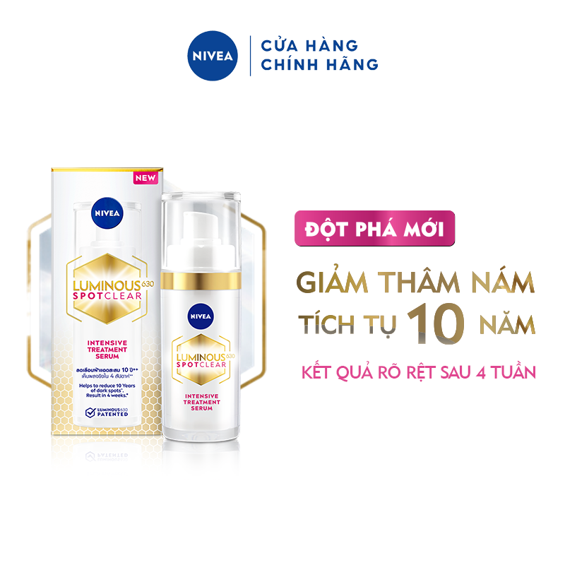 Bộ Sản Phẩm Dưỡng Da Chuyên Sâu NIVEA Luminous630 Làm Mờ Đốm Nâu| Ngừa Thâm Nám | Sáng Da | Chống Nắng (30 ml &amp; 40 ml)