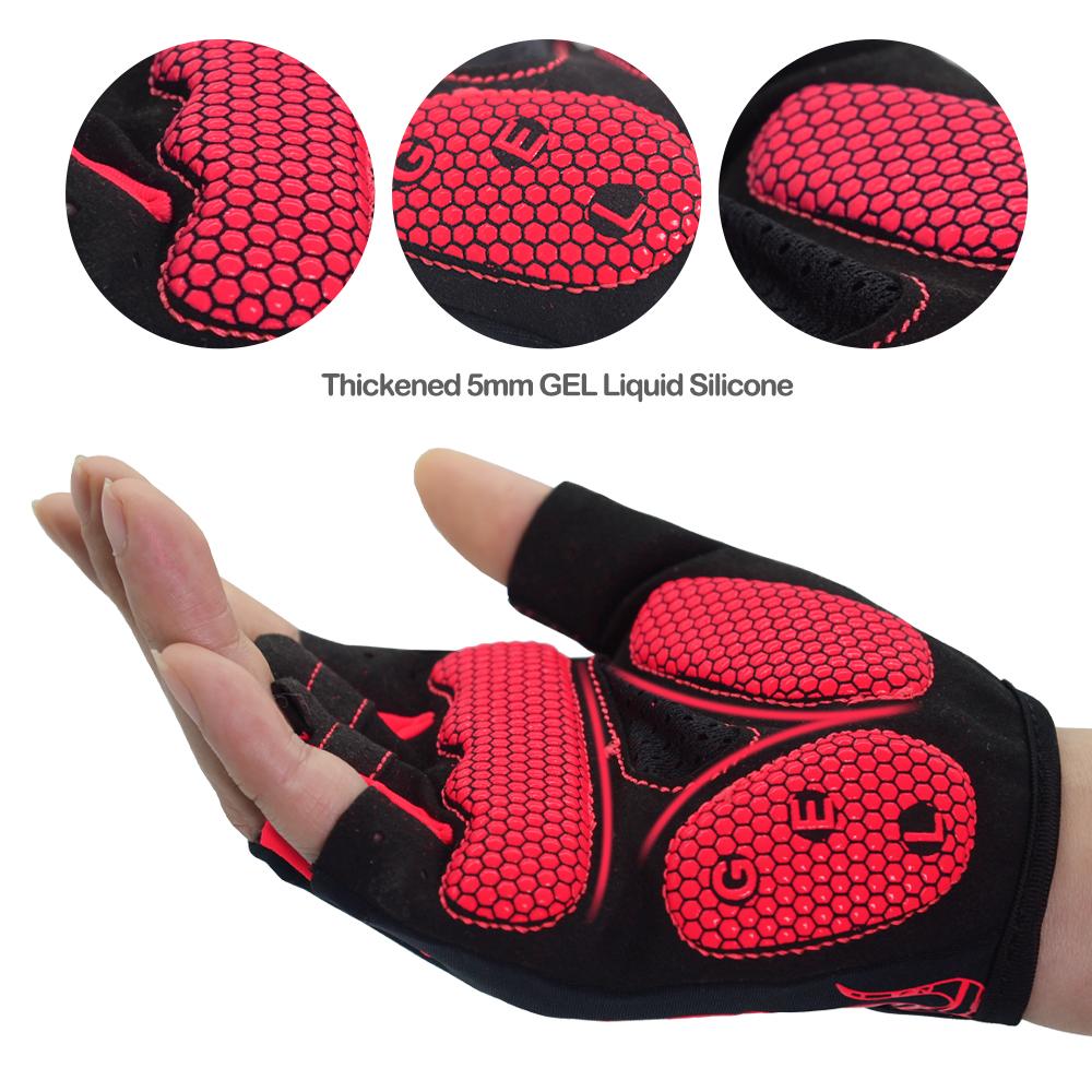 Găng tay xe đạp GEL SHOMPROOF GED Găng tay Touch Màn hình thể thao Găng tay đàn ông Phụ nữ xe đạp Phòng tập thể dục xe đạp Găng tay MTB Color: Black-Red Size: XXL