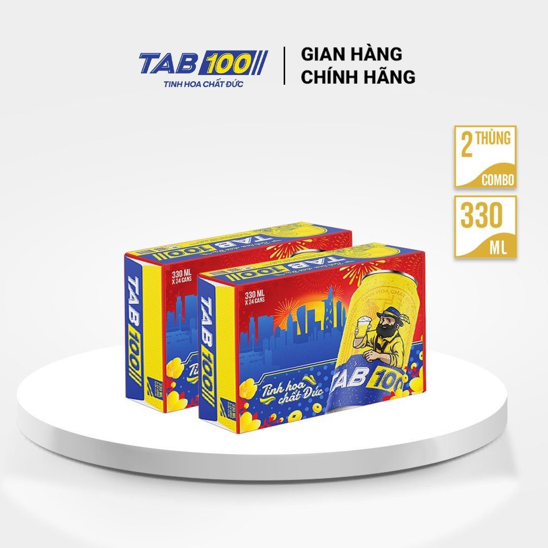 Bia lon TAB 100 - combo 2 thùng