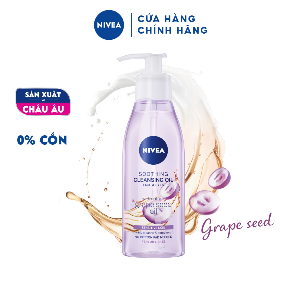 Dầu Tẩy Trang Nivea Chiết Xuất Hạt Nho Dịu Nhẹ Làm Sạch Sâu Cho Da Nhạy Cảm (150ml) - 94485