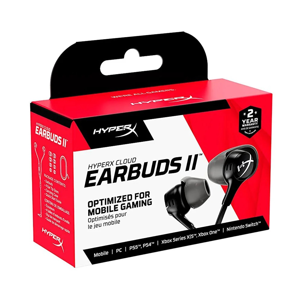 Tai nghe HP HyperX Cloud Earbuds II - Hàng Chính Hãng