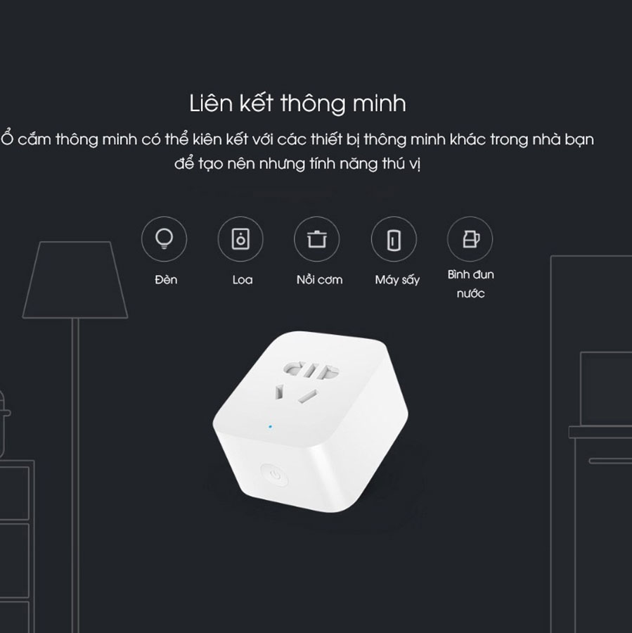 ổ cắm điện thông minh xiaomi hàng nhập khẩu