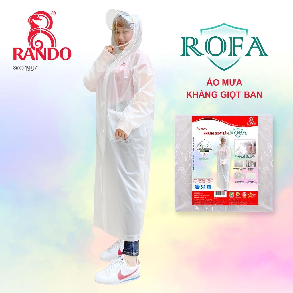 Hình ảnh Áo mưa Dây Kéo Kháng Giọt Bắn ROFA, RANDO Chính Hãng, Có Kiếng Che Mặt, Bít Sườn 1 Người Mặc, Nhẹ Nhàng, Thời Trang