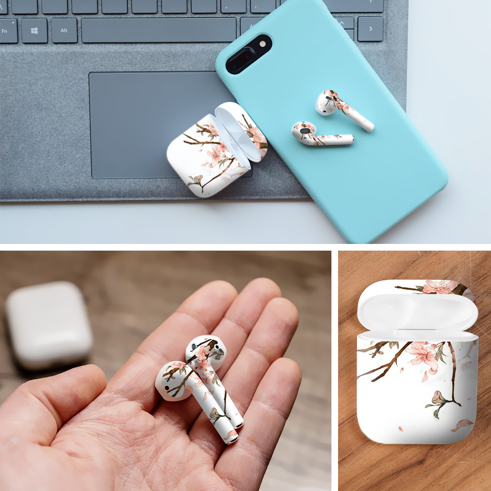 Miếng dán skin chống bẩn cho tai nghe AirPods in hình thiết kế - atk272 (bản không dây 1 và 2