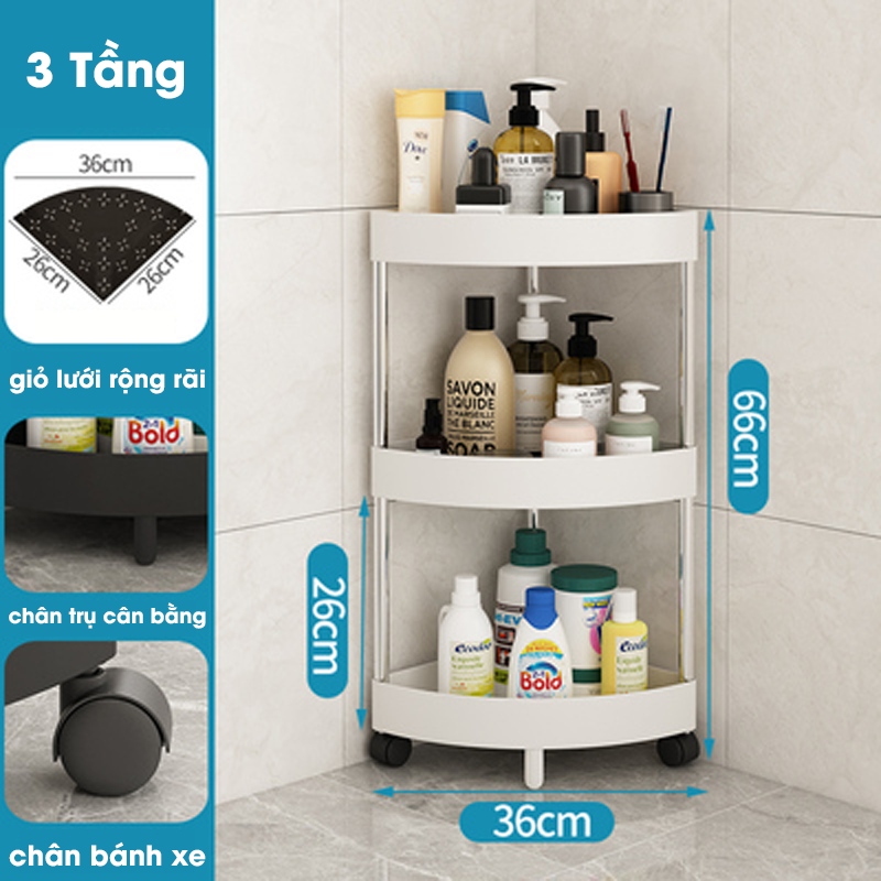 Kệ góc 3 tầng nhà tắm ph223910 - Hàng chính hãng