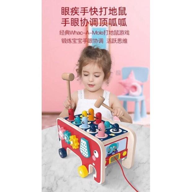 Bộ đồ chơi đập chuột xe bus mẫu mới 2021 -MonacoStore