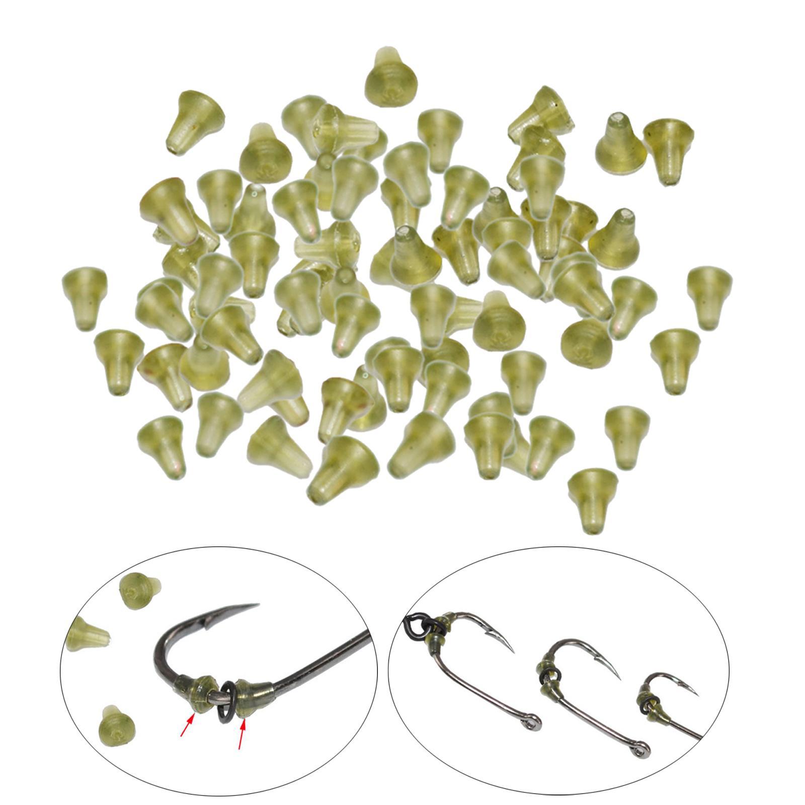 2x100PCS Hook Stop Beads Carp Fishing Terminal Rigs Rubber Carps Rig Holder
