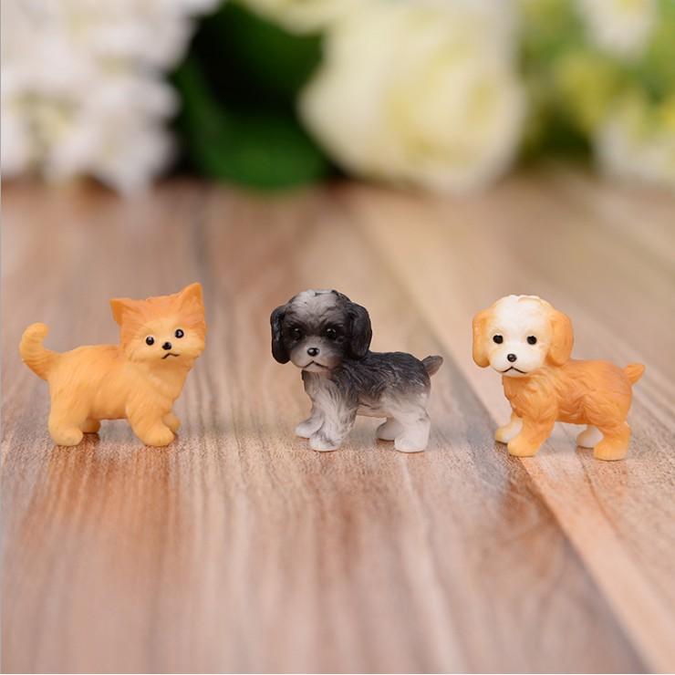 Combo 16 mô hình chó con (puppy) các loại dùng trang trí tiểu cảnh, terrarium, móc khóa, DIY