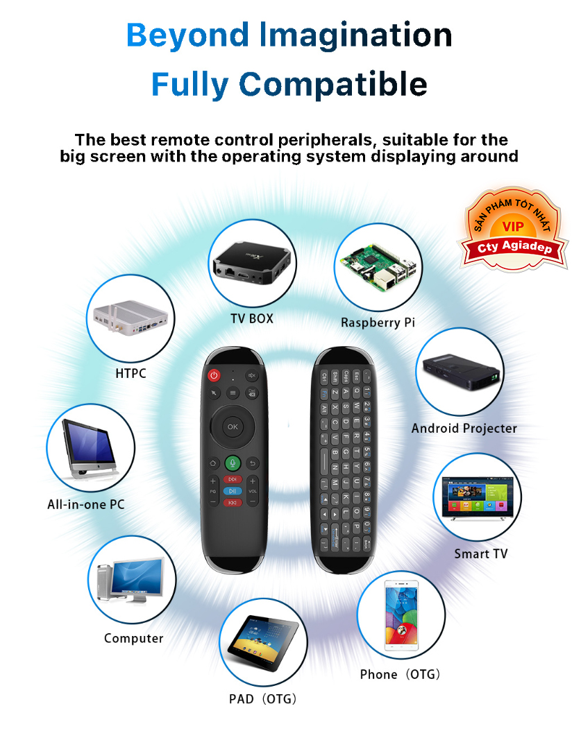 Điều khiển giọng nói voice có nhiều nút bấm AM6 cho Smart TV TVbox Tivi