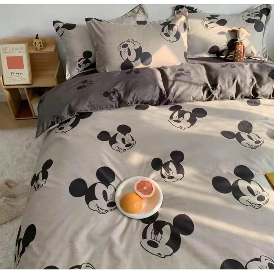 Bộ Chăn Ga Gối Tim Hồng Chấm Bi Chăn Ga Gối Nệm Cotton 3D Mềm Mịn - Mịn Decor