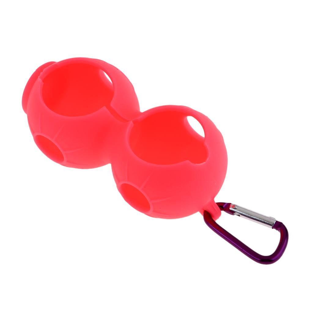 2x Portable Lightweight Compact Durable Golf Ball Holder Bag Lightweight Golf Ball Storage with