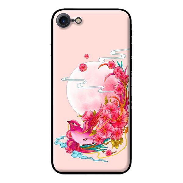 Ốp in cho iPhone 8 Chim Nền Hồng - Hàng chính hãng