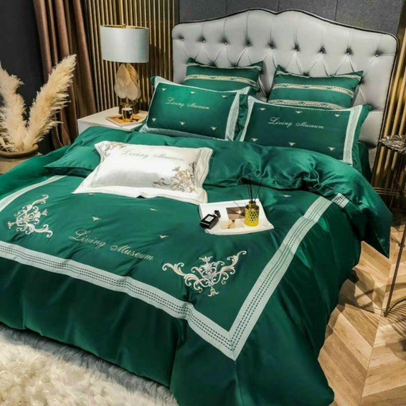 CHăn ga gối lụa thêu cao cấp