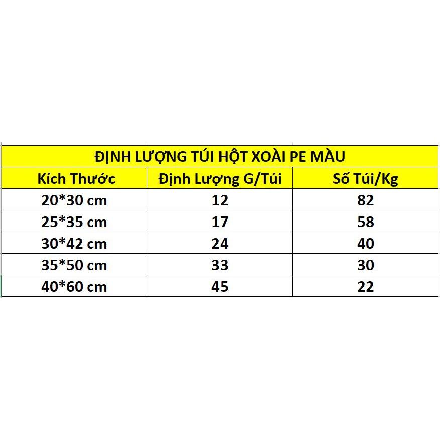 0,5kg - 1kg Túi Gói Hàng Hồng Pastel Nilong PE Hột Xoài - Túi Ni Lông Ruffo Hàng Bóng Đẹp Dẻo Dai