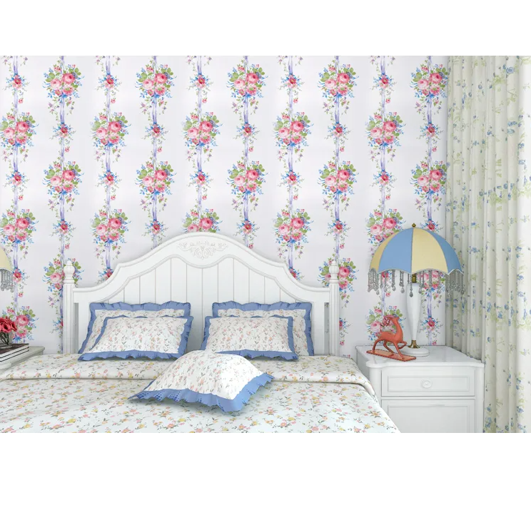 Combo 10 mét giấy dán tường, decal dán tường trang trí nhà cửa ĐÓA HOA SANG TRỌNG khổ 45cm
