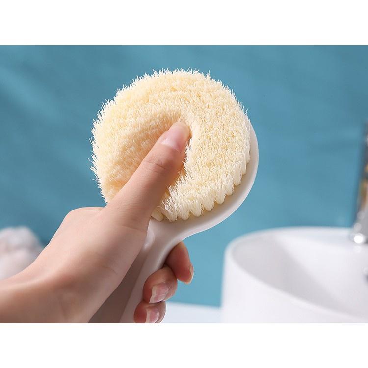 Cây Chổi Tắm Kì Cọ Lưng Sợi Cotton Siêu Mềm - Dụng Cụ Massage Chà Tẩy Tế Bào Chết, Ngăn Mụn