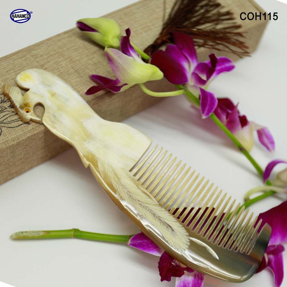 Lược sừng con Phượng (Size: L - 18cm) COH115 - Quà tặng ý nghĩa dành cho những người thân yêu - Chăm sóc tóc