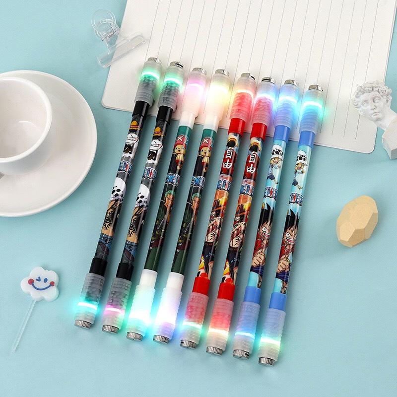 Bút quay nghệ thuật One Piece Naruto Dragon Ball  có đèn led pen spinning mod giảm căng thẳng cho học sinh