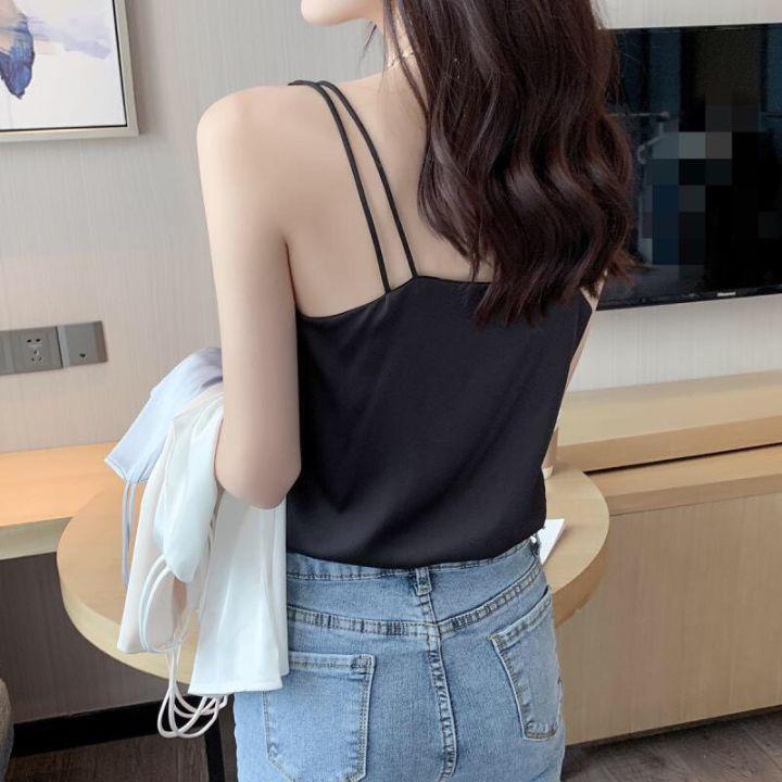 Áo 2 dây nữ cổ tim hàng thiết kế cao cấp chất lụa mềm, mịm, mát - Áo 2 dây lụa