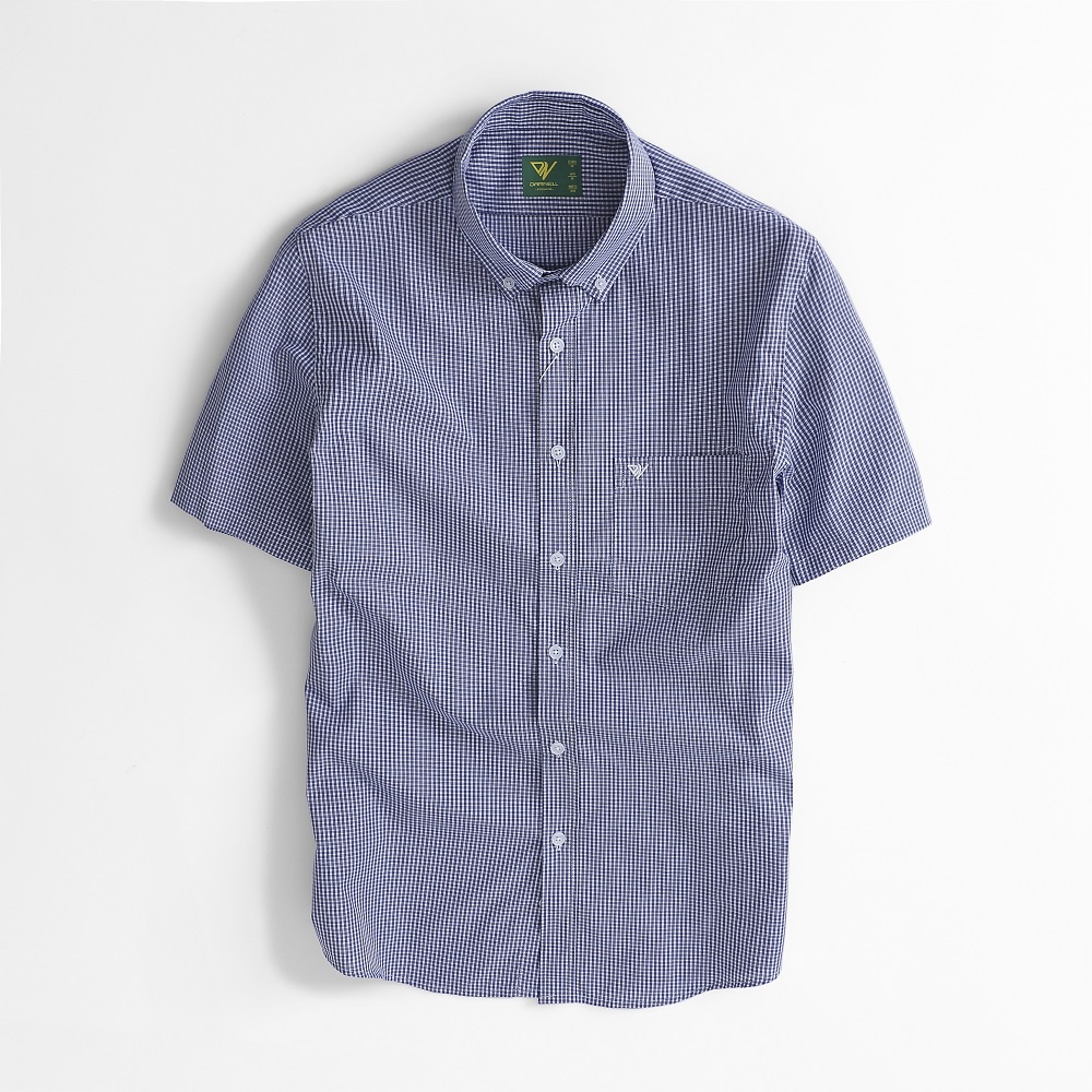 Áo sơ mi nam ngắn tay kẻ caro DARNELL phom slimfit vải cotton cao cấp ít nhăn, thấm hút mồ hôi mềm mịn bền đẹp DN511