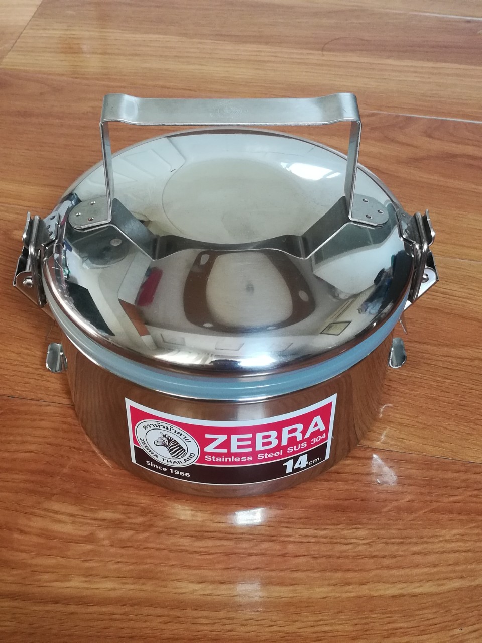 Camen Inox Zebra Thái Lan Chống Tràn 14cm 2 Ngăn-150255