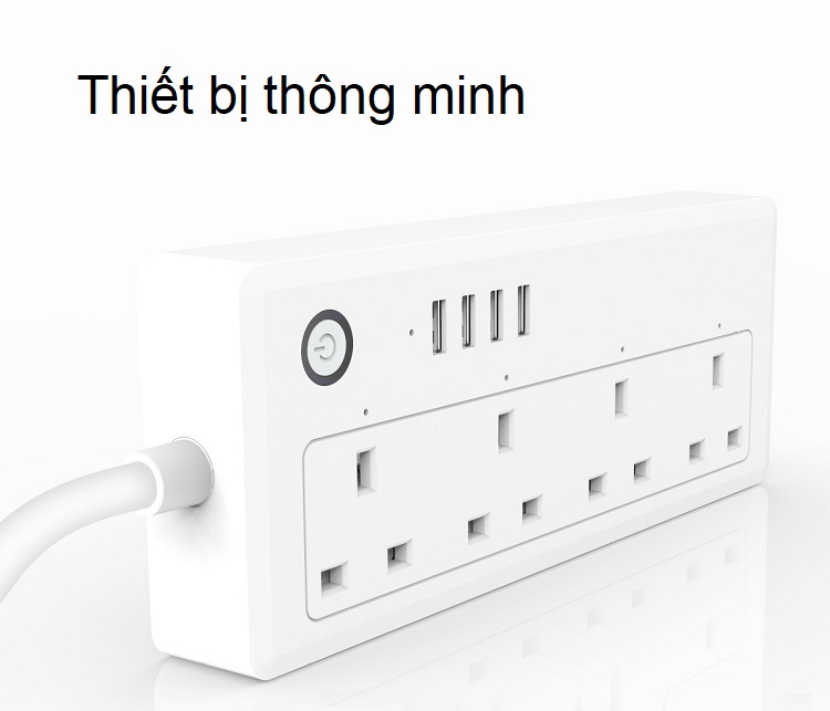 Ổ cắm điều khiển từ xa qua wifi 4 ổ BSD09
