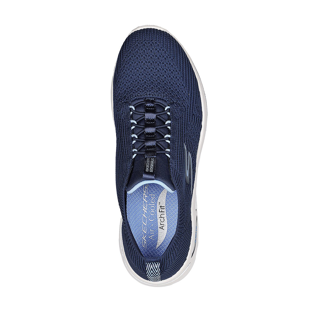 Skechers Nữ Giày Thể Thao Xỏ Chân Tập Gym, Thường Ngày, Đi Học, Đi Làm GOwalk Arch Fit Crystal Waves Arch Fit, Comfort Pillar Technology, Machine Washable, Ultra Go - 124882-NVLB