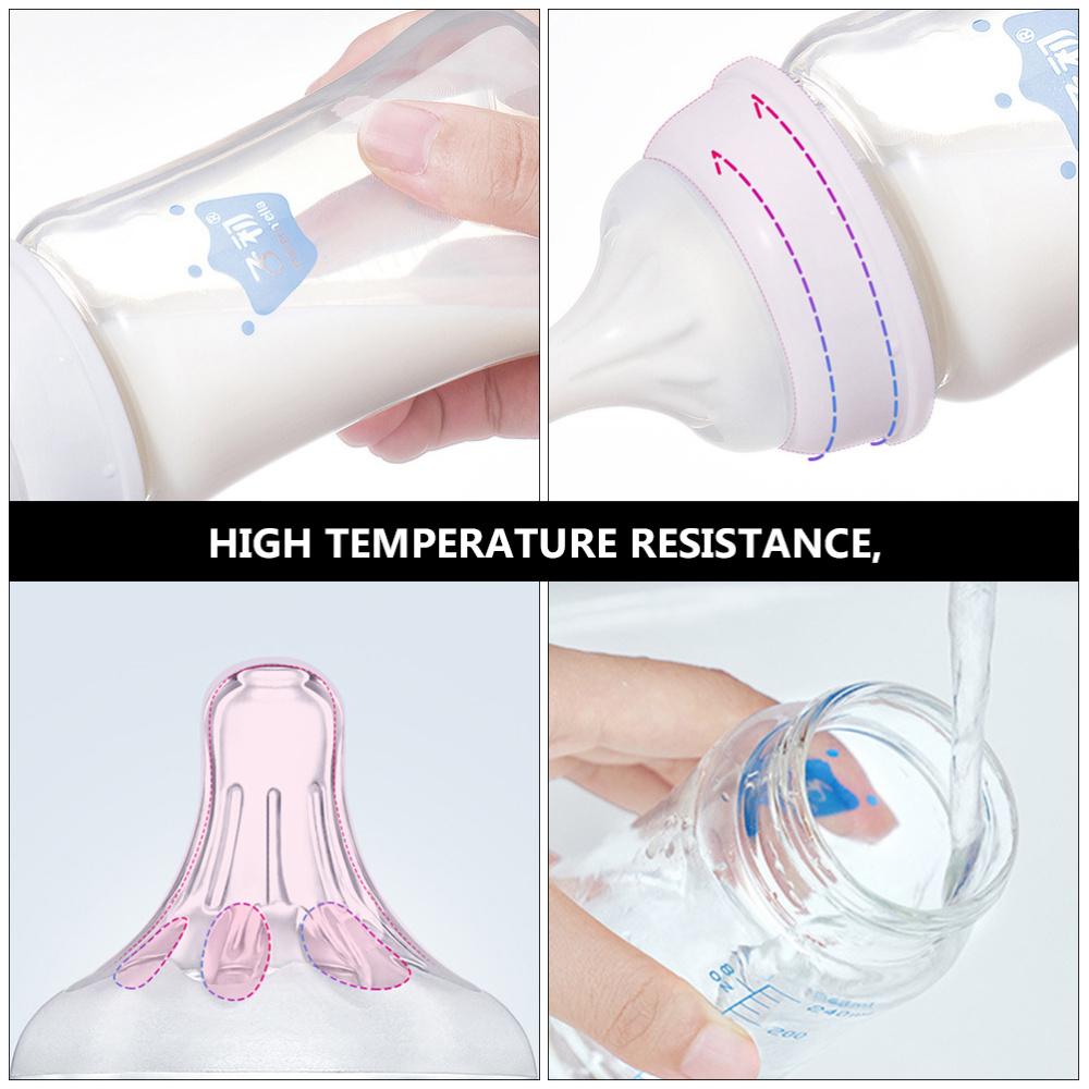Miệng Rộng Điều Dưỡng Chai Thủy Tinh Ngực Bình Di Động Cho Bé Chai
