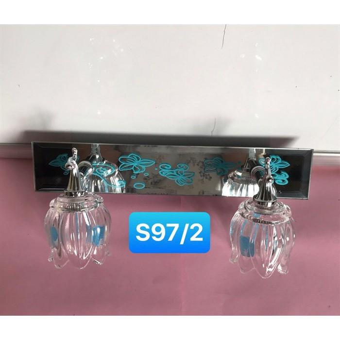 Đèn rọi gương pha lê hai bóng nhiều mẫu đẹp trang trí nội thất phòng ngủ, phòng tắm sang trọng hiện đại