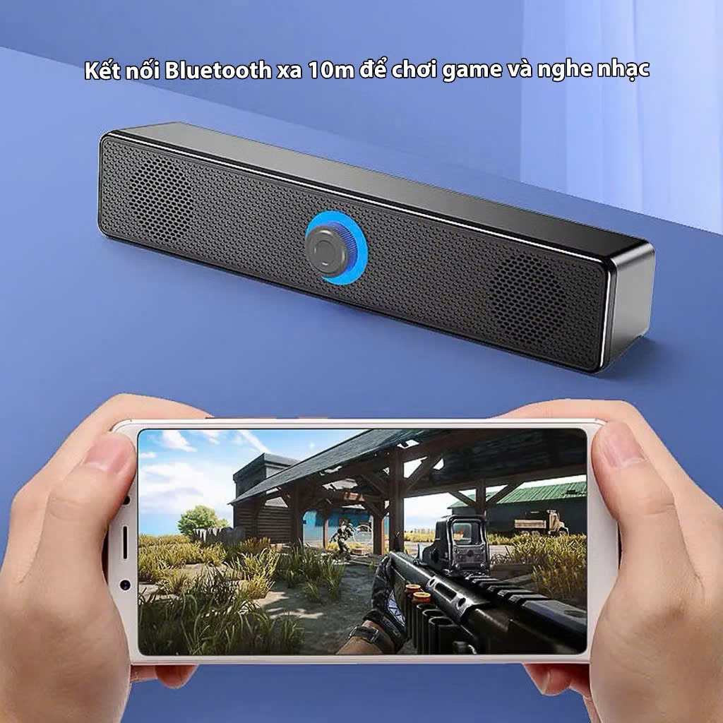 Loa Buletooth Bass siêu mạnh kết nối PC Laptop điện thoại tivi, loa vi tính để bàn E-3511 công suất 6W Usb/ jack 3.5mm – Hàng chính hãng