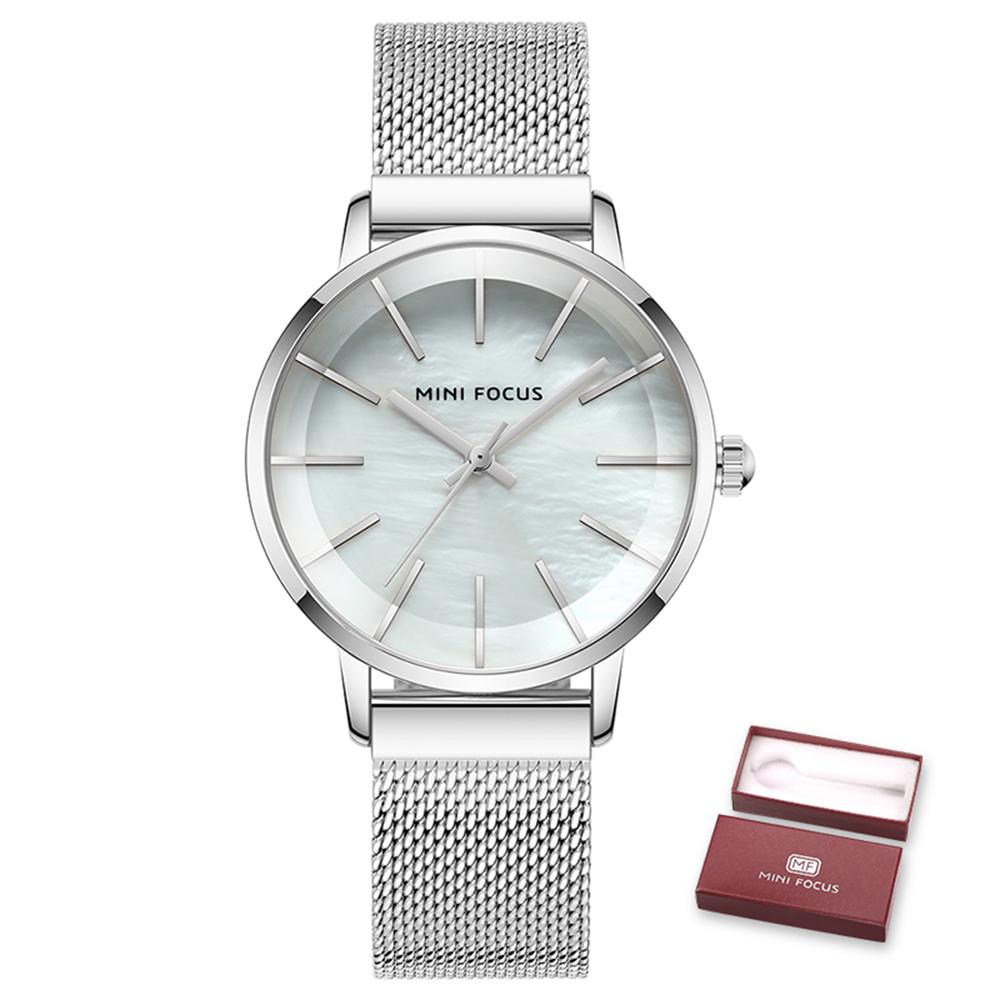 Đồng hồ thời trang  MINI FOCUS Women của nữ với Dây đeo bằng thép chống thấm nước 3ATM