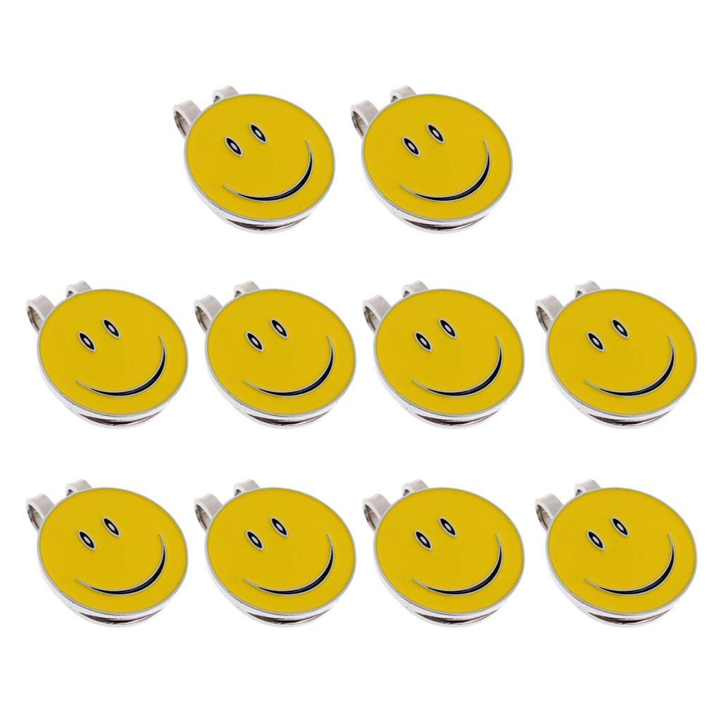 10 Pieces Hat Clip With Golf Ball Marker Novelty Golf Gift