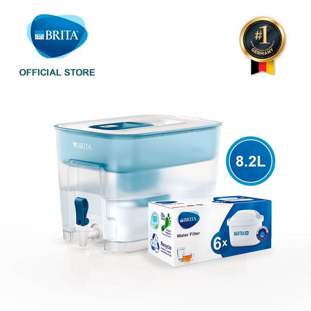 Combo Bình lọc nước BRITA Flow 8.2L kèm Hộp 6 lõi lọc BRITA Maxtra Plus - Hàng Chính Hãng