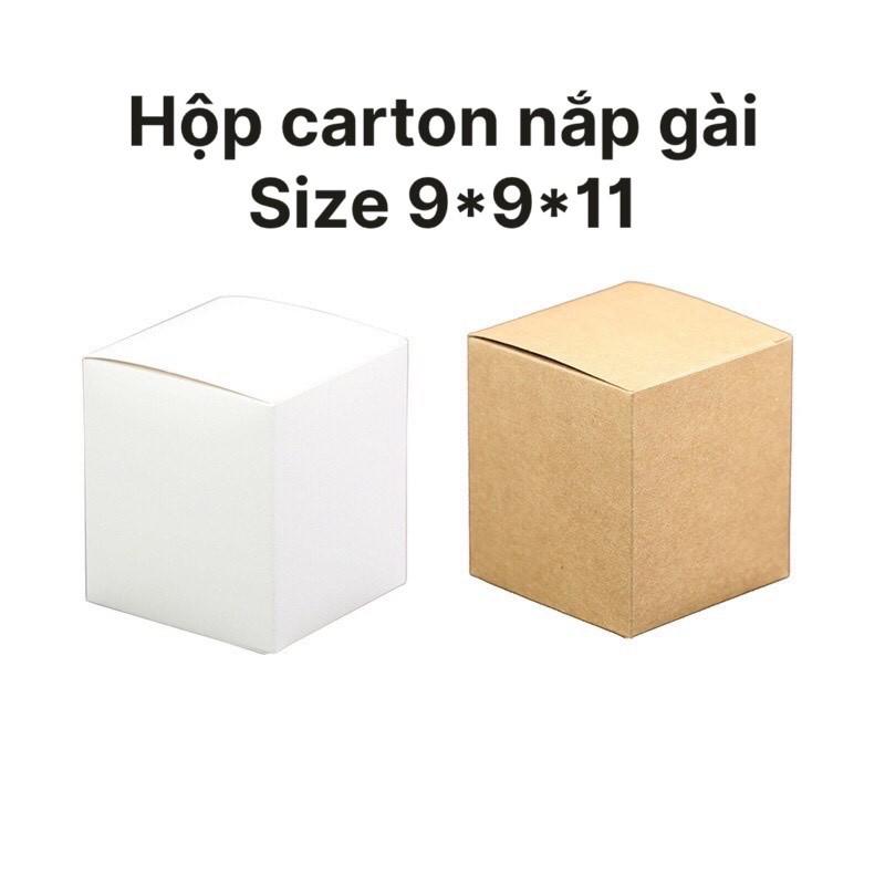 20 HỘP CARTON NẮP CÀI SIZE 9*9*11 ĐỰNG SẢN PHẨM QUÀ TẶNG MỸ PHẨM, NẾN THƠM