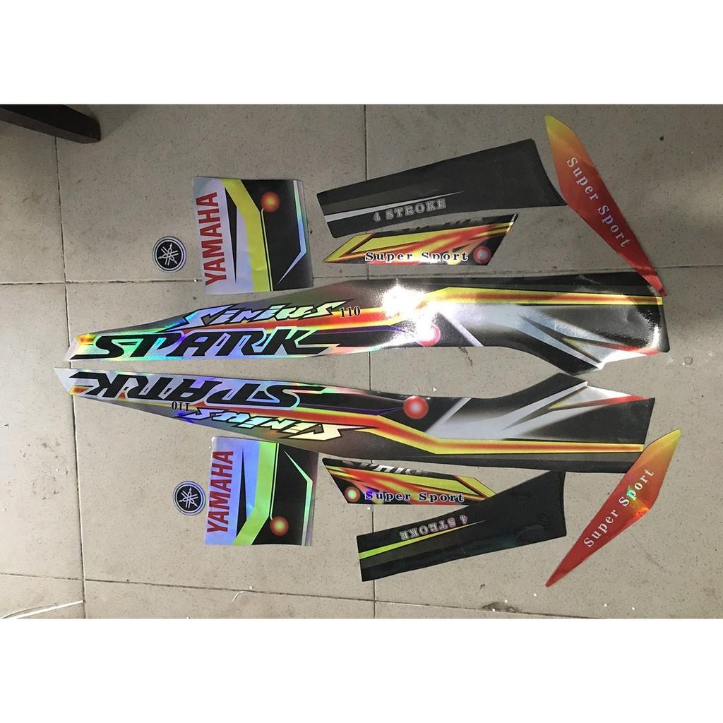 Tem sirius 110 spark trắng đen