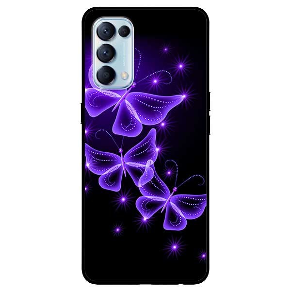 Ốp lưng dành cho Oppo Reno 5 mẫu Bướm Tím