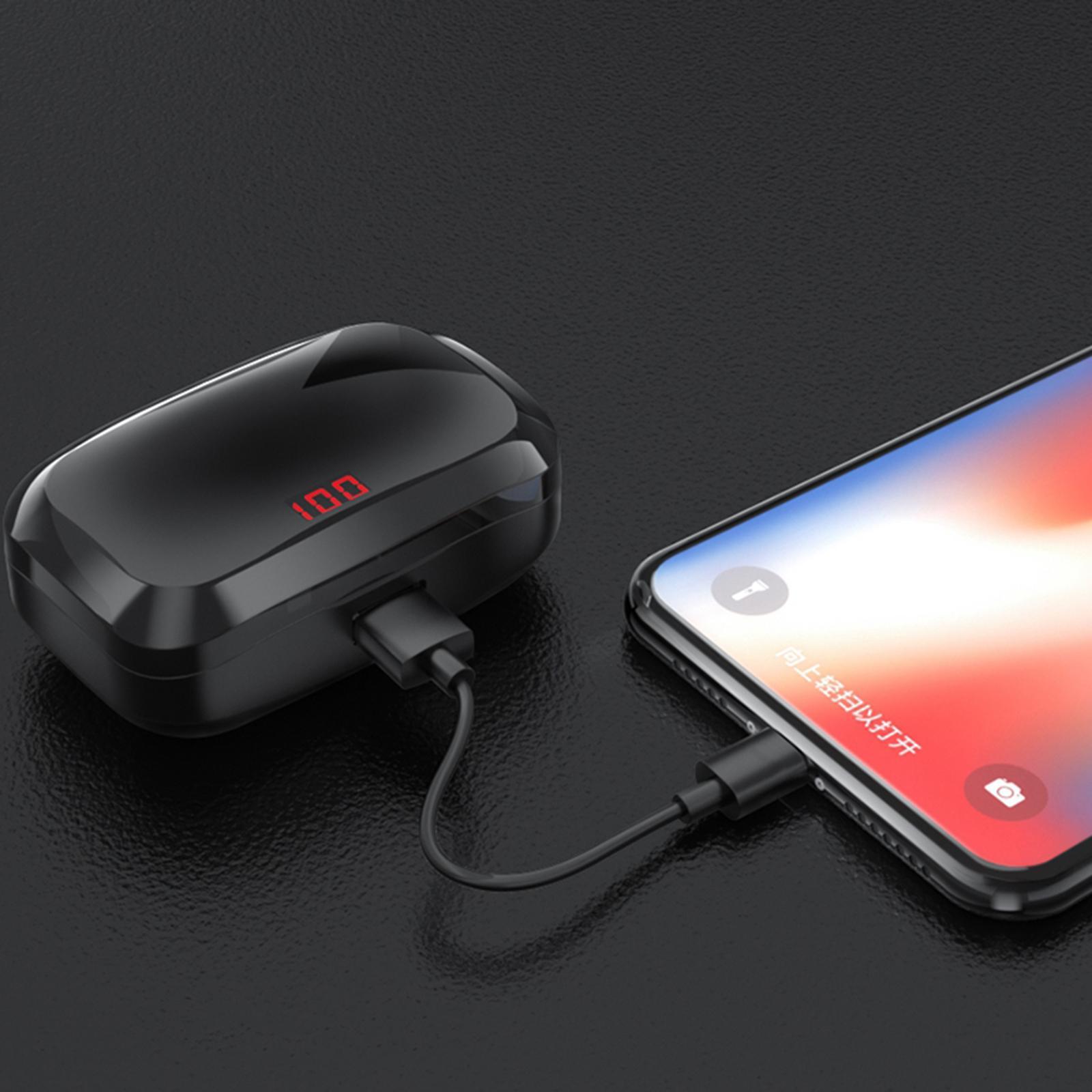 HiFi Sound Waterproof Bluetooth Headphone Earphones 3500mAh Black